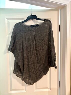 Yigal Azrouel Olive Charcoal Lightweight Knit Tunic